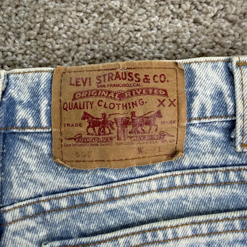 Vintage Levis 505 Denim Shorts Mens 29 Blue Acid Wash Jorts USA Summer Casual